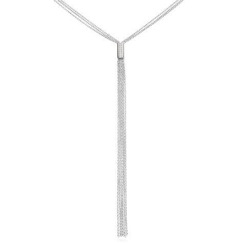 Damen Halskette Silber 925 Zirkonia  - Halsketten Damen | OROVIVO