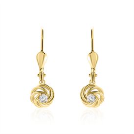 Damen Ohrhänger Gold 375 Zirkonia - Ohrhänger  | OROVIVO
