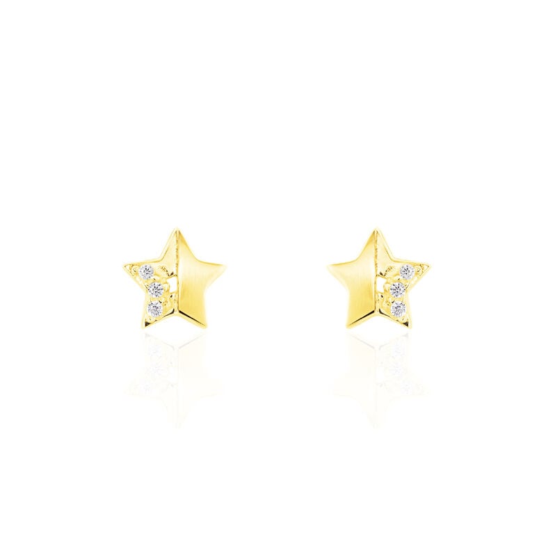 Kinder Ohrstecker Gold 375 Zirkonia Stern - Ohrstecker Kinder | OROVIVO
