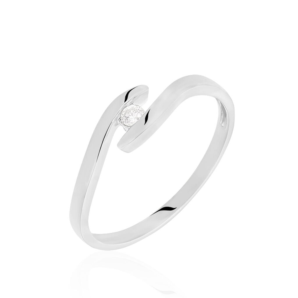 Damen Ring Weißgold 375 Diamant 0,05ct 3 Curonda  - Verlobungsringe Damen | OROVIVO