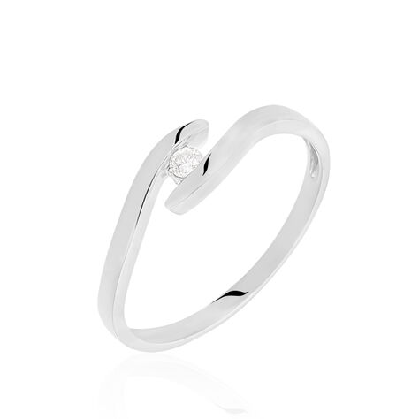 Damen Ring Weißgold 375 Diamant 0,05ct Curonda  - Verlobungsringe Damen | OROVIVO