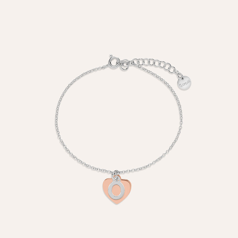 Bracciale Silver Collection Argento Bicolore Bianco / Rosa - Spannringe Damen | OROVIVO