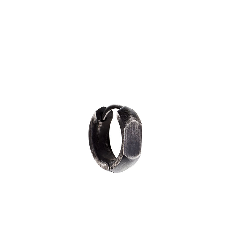 CORVIN Herren Creolen Edelstahl Schwarz B 2 mm - Creolen Herren | OROVIVO