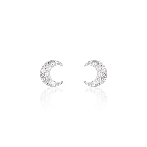 Damen Ohrstecker Silber 925 Zirkonia Mond - Ohrstecker Damen | OROVIVO