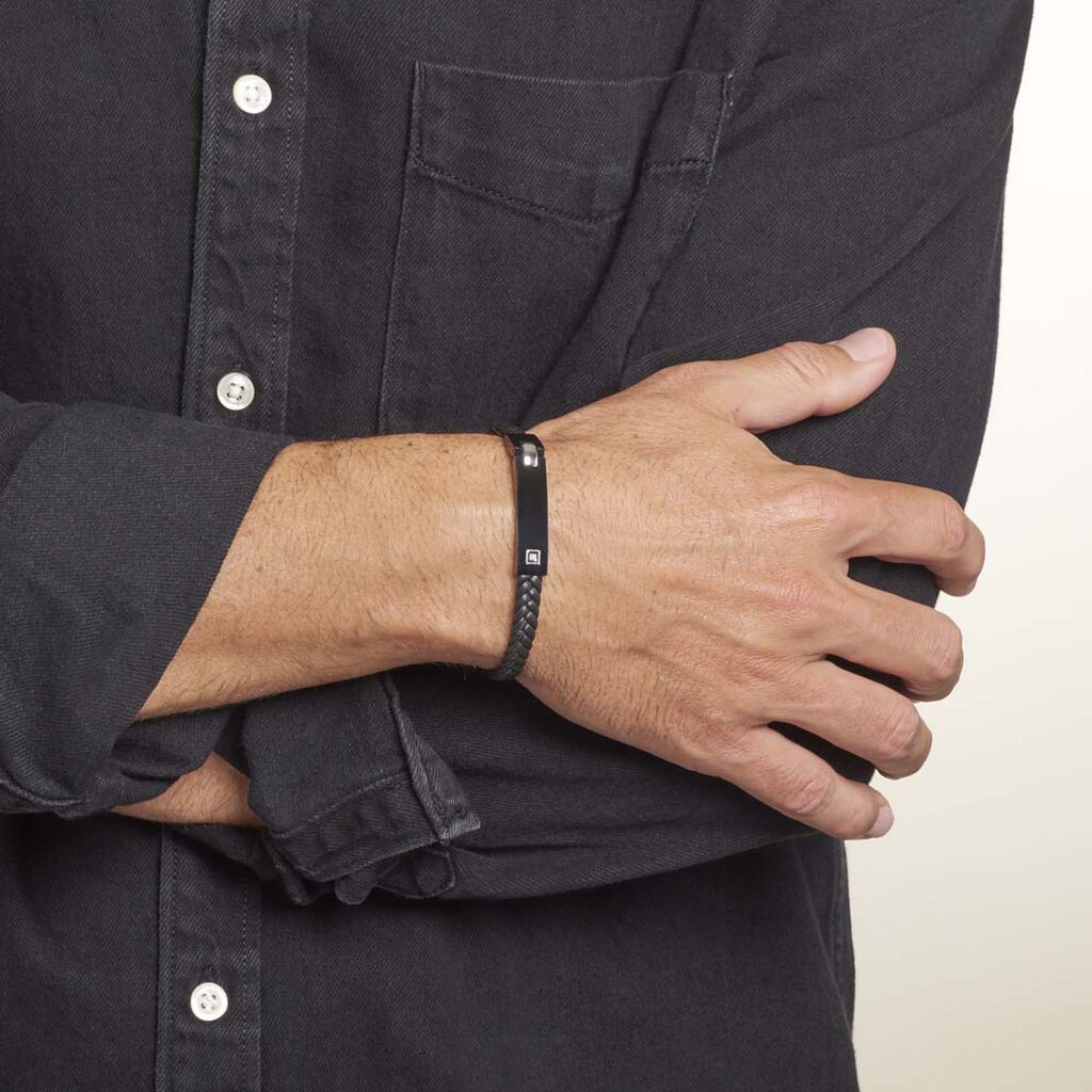 Bracelet Camille Acier Et Tresse - Spannringe Herren | OROVIVO