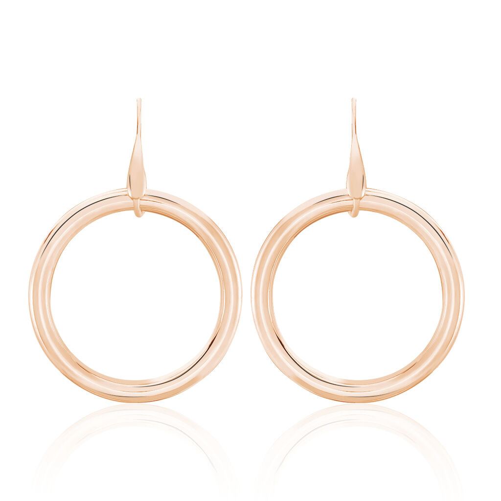 NORA Damen Creolen Edelstahl rosevergoldet Kreis