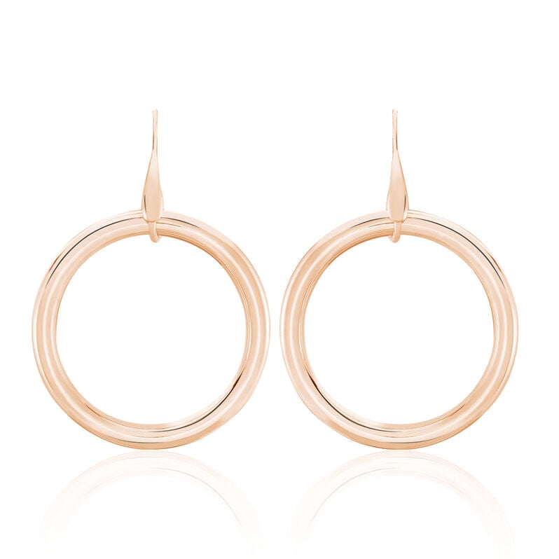 NORA Damen Creolen Edelstahl rosevergoldet Kreis - Creolen Damen | OROVIVO