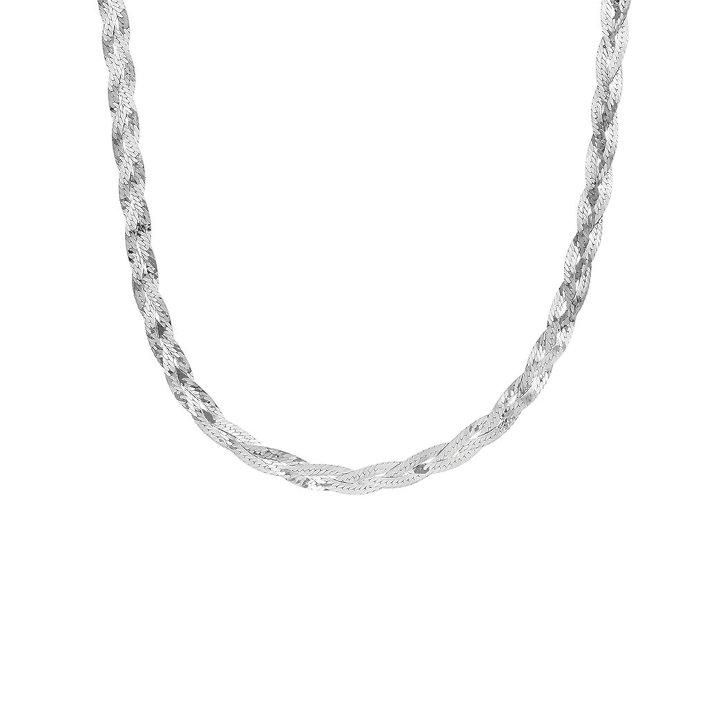 AUBRIE Damen Kette Silber Silber 925 B 5 mm