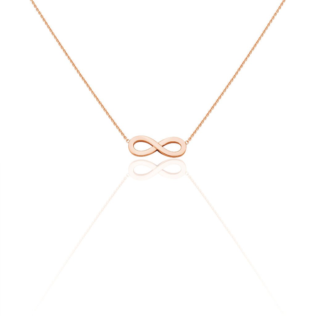 SVIRKA Damen Collier Silber rosevergoldet 925 Unendlichkeit