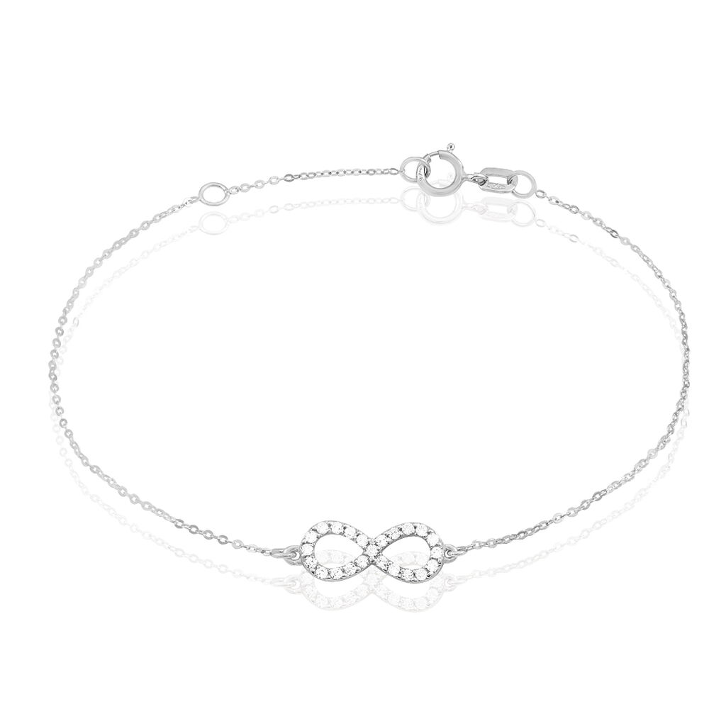 Damen Armband Weißgold 375 Zirkonia Unendlichkeit Klothilda - Armbänder Damen | OROVIVO