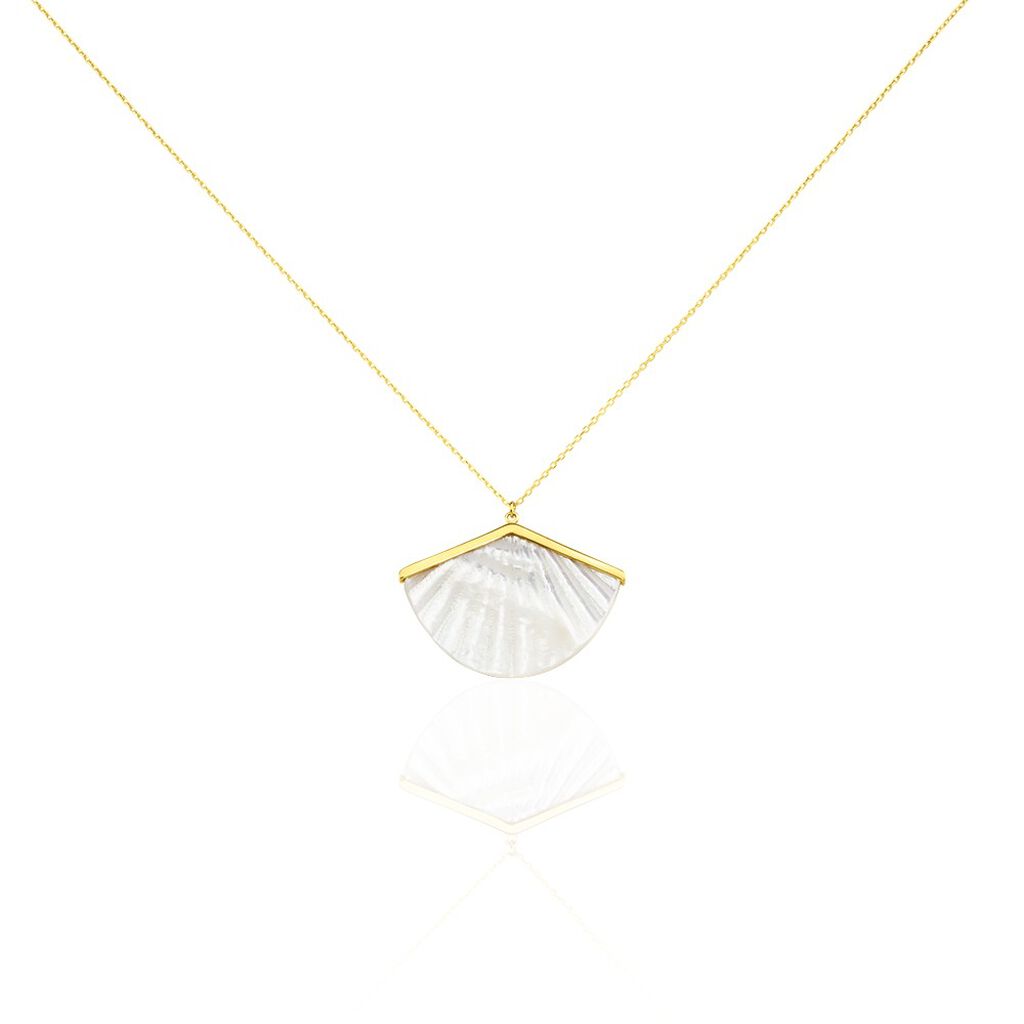 Damen Collier Gold 375 Perlmutt Perlmutt Arielle - Halsketten Damen | OROVIVO