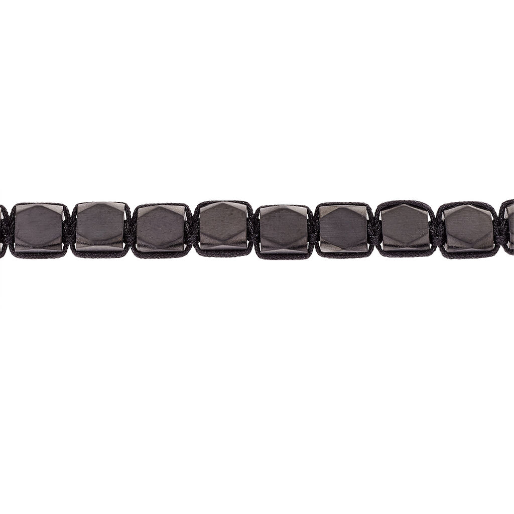 Herrenarmband Edelstahl Kugeln Textil - Armbänder mit Anhänger Herren | OROVIVO