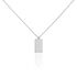 ODILE GRAVURPLATTE Unisex Collier Silber 925 Rechteckig