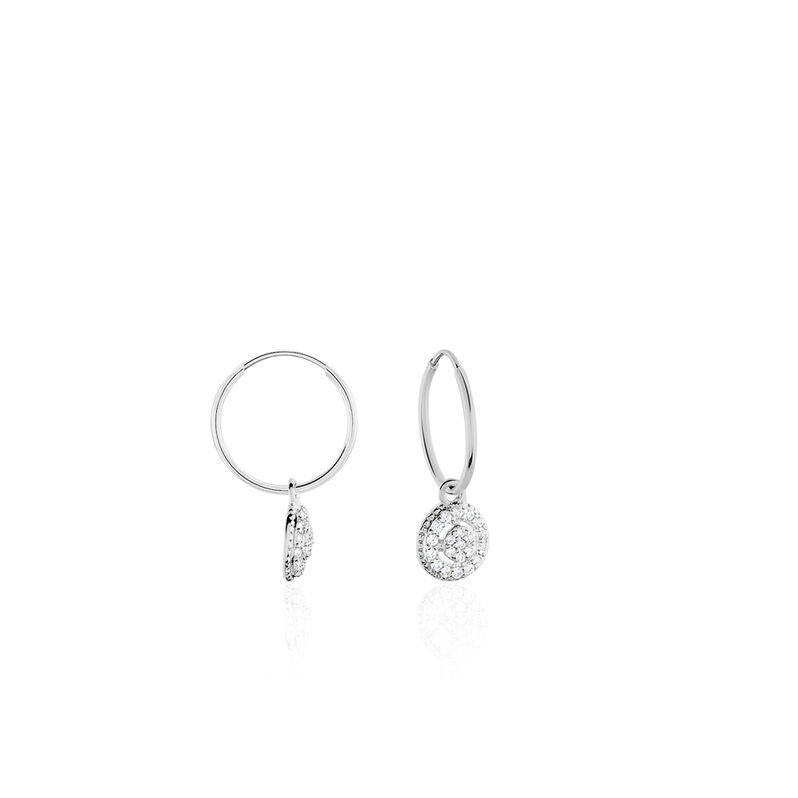 Creoles Or Weiss 375/1000 Lulu - Spannringe Damen | OROVIVO