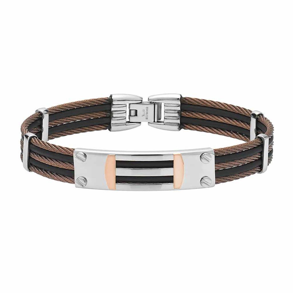 Bracelet Jourdan Leonilde Acier Bicolore - Spannringe Herren | OROVIVO