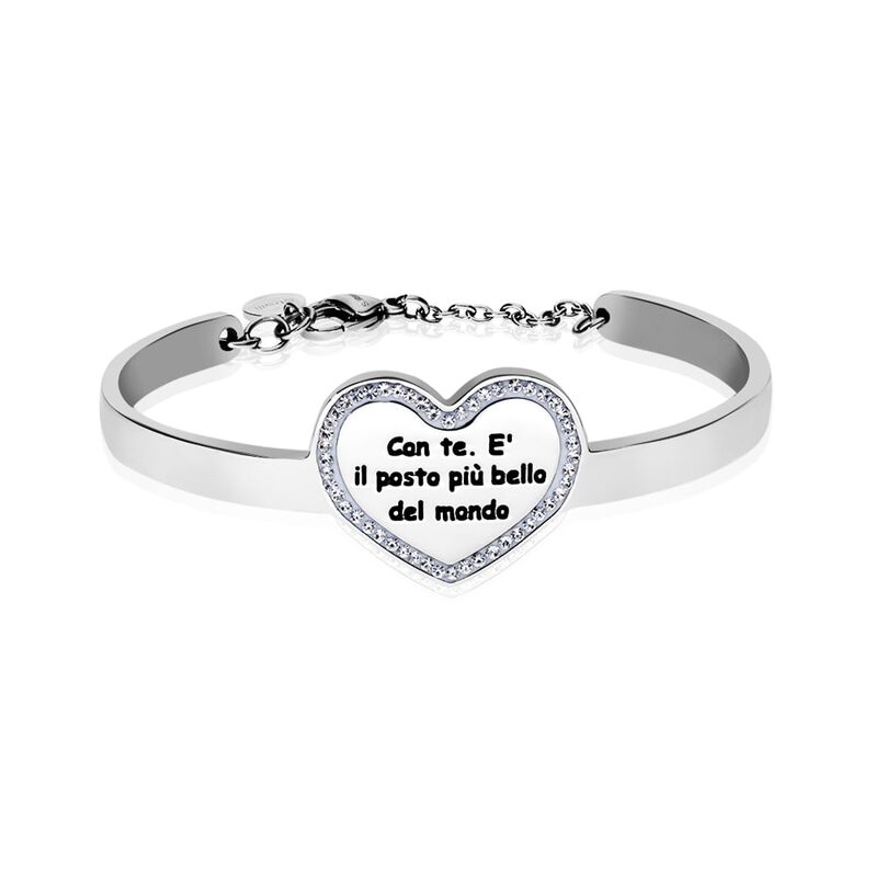 Bangle Sunrise Acciaio Cristallo - Spannringe Damen | OROVIVO