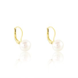 Damen Perlenohrringe Gold 375 Zuchtperlen 8-9 mm Finia - Ohrhänger Damen | OROVIVO