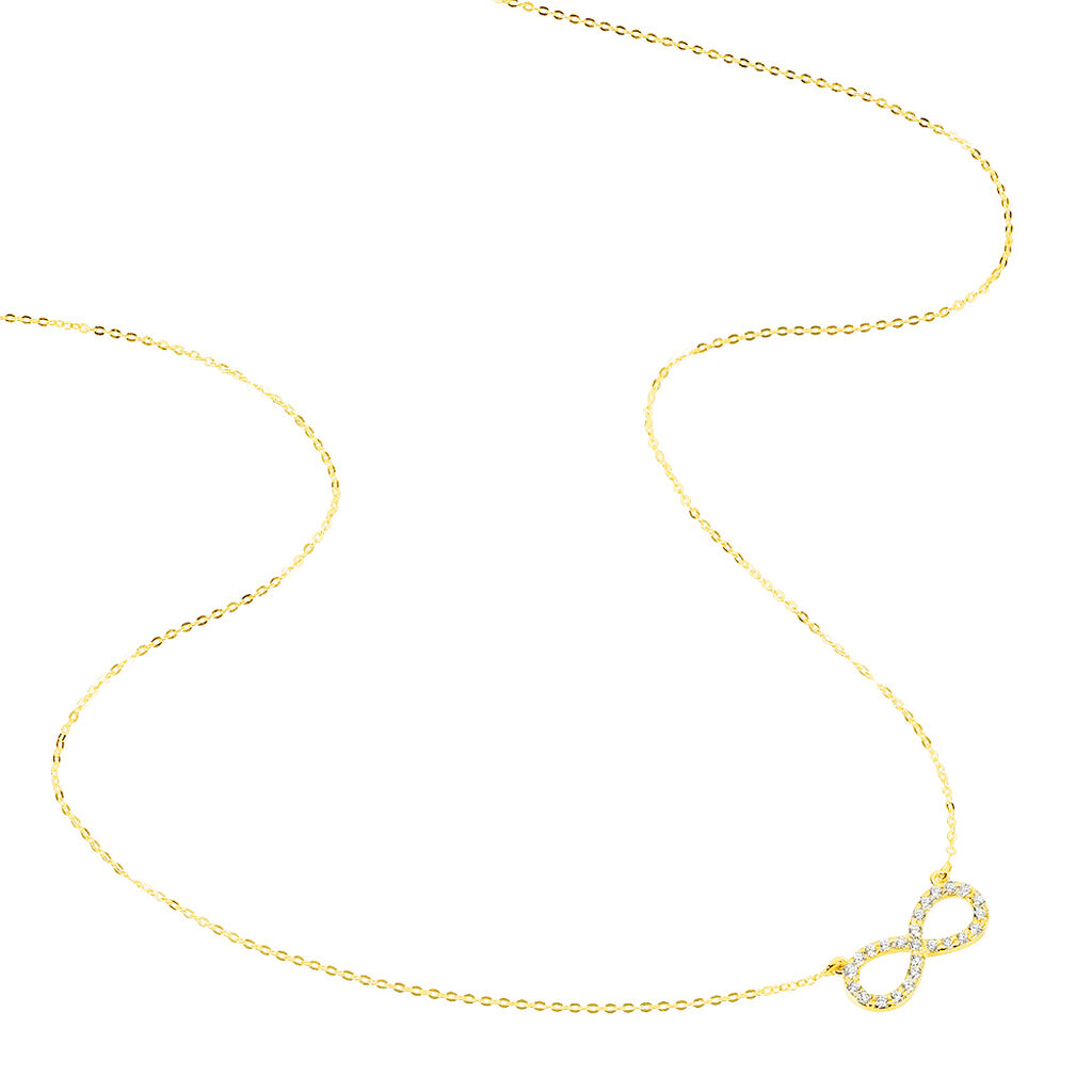 Damen Collier Gold 375 Zirkonia Unendlichkeit Klothilda - Halsketten Damen | OROVIVO