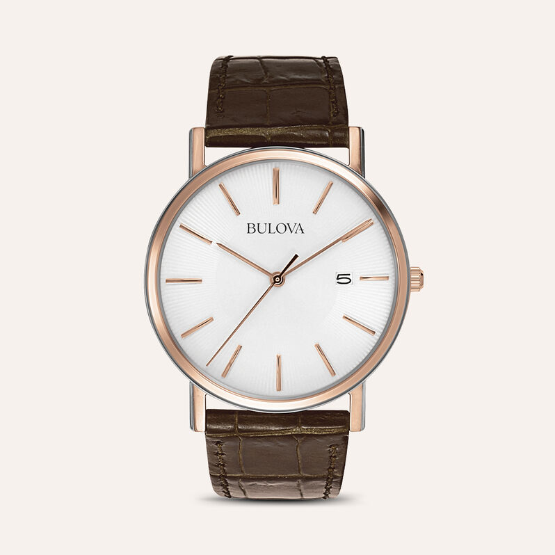 Orologio Uomo Bulova Bg-Dress Duets quadrante bianco 98H51 - Spannringe Herren | OROVIVO