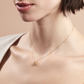 Damen Halskette Gold 375 Perlmutt Herz Gravierbar - Herzketten Damen | OROVIVO