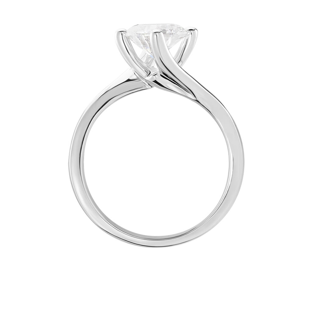 Damen Ring Weißgold 750 synthetischer Diamant 1,02ct Symphonie  - Solitärringe Damen | OROVIVO