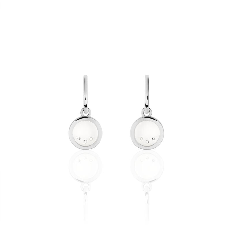 GOLANA Damen Ohrstecker Silber 925 Diamant Wei&szlig; 0,02 ct Kreis - Ohrstecker Damen | OROVIVO