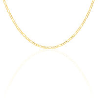 Unisex Figarokette Silber 925 Vergoldet 