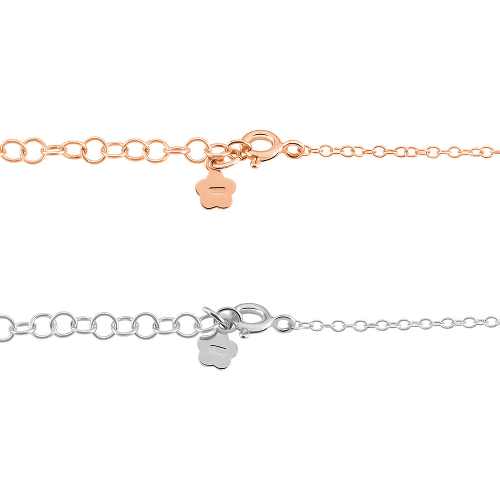 Damen Collier Silber Bicolor 925 Barren B 1,5 mm