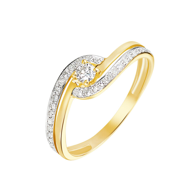 Anello Solitario Sophia Oro Giallo Diamante - Spannringe Damen | OROVIVO