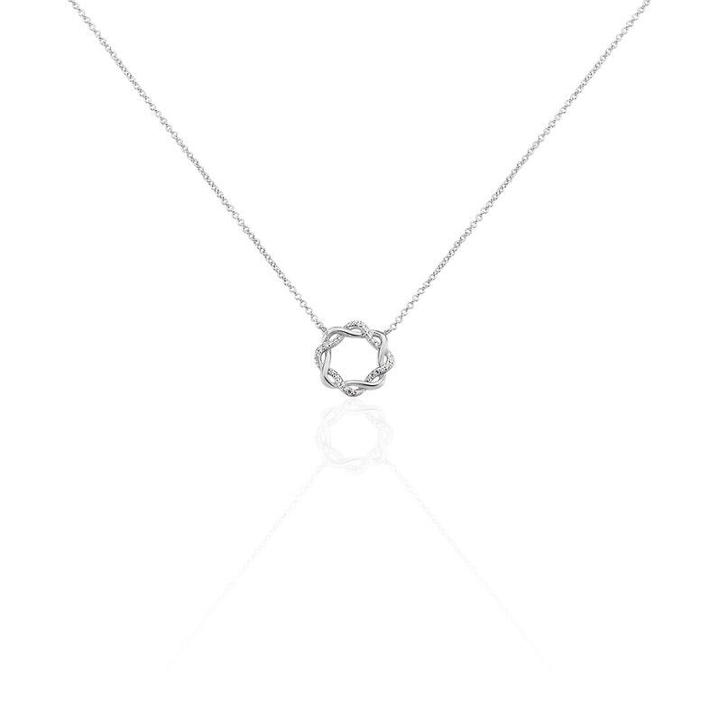 Collier Argent Rhodie Calandra Forme Cercle - Spannringe Damen | OROVIVO