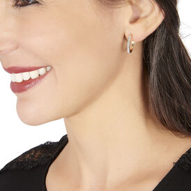 Damen Creolen Gold 375 Kristall  - Creolen Damen | OROVIVO
