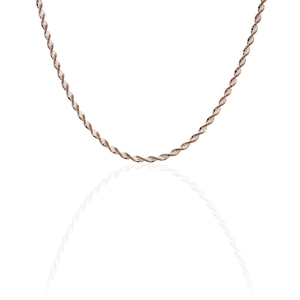 ABIE TORSADE Damen Kette Silber Bicolor 925, Kette ohne Stein