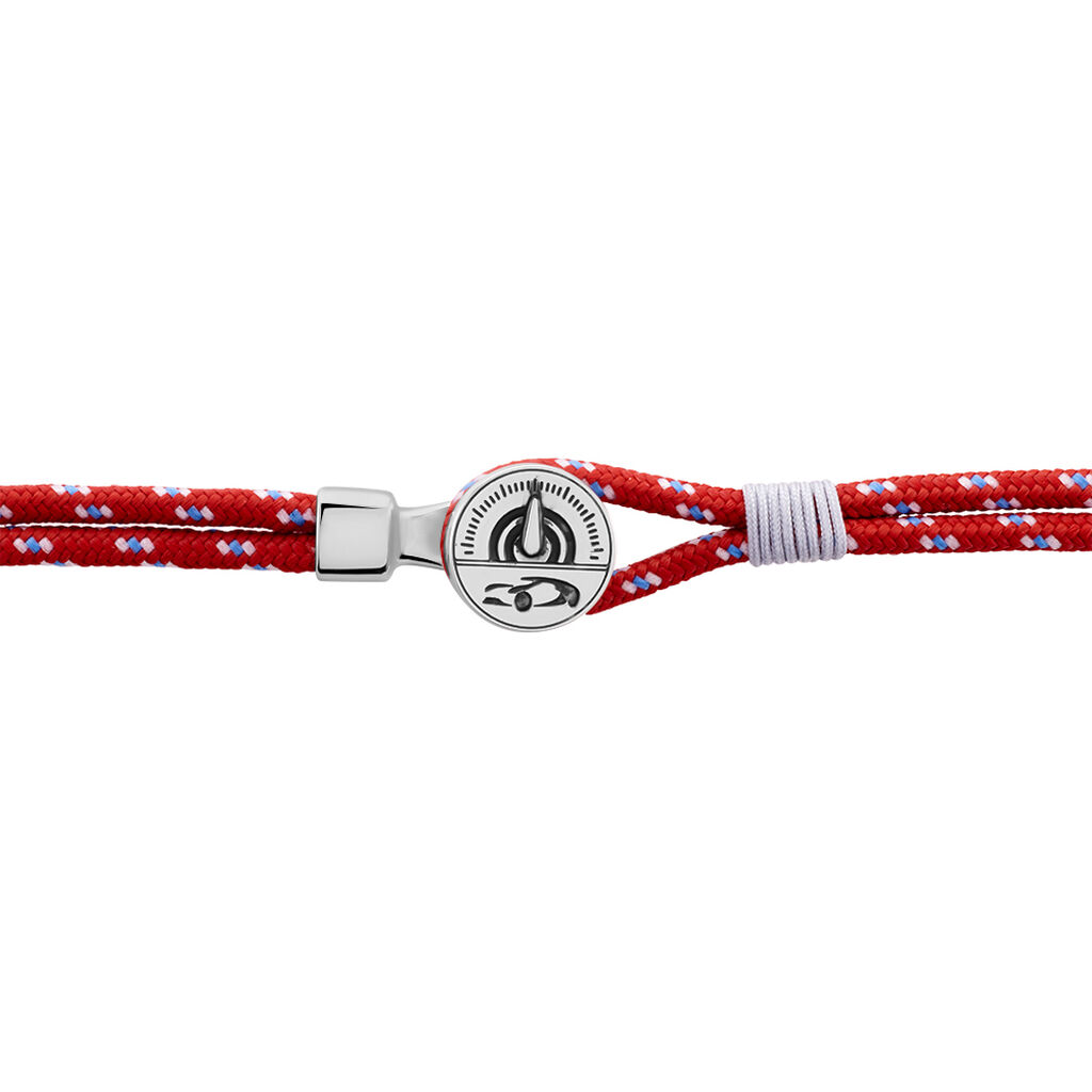 GREGOR 1 Herren Armband Stoff Rot Knoten