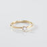 Sonate Damen Ring Gold 585 (14 Karat) Synthetischer Diamant Wei&szlig; 0,21 ct