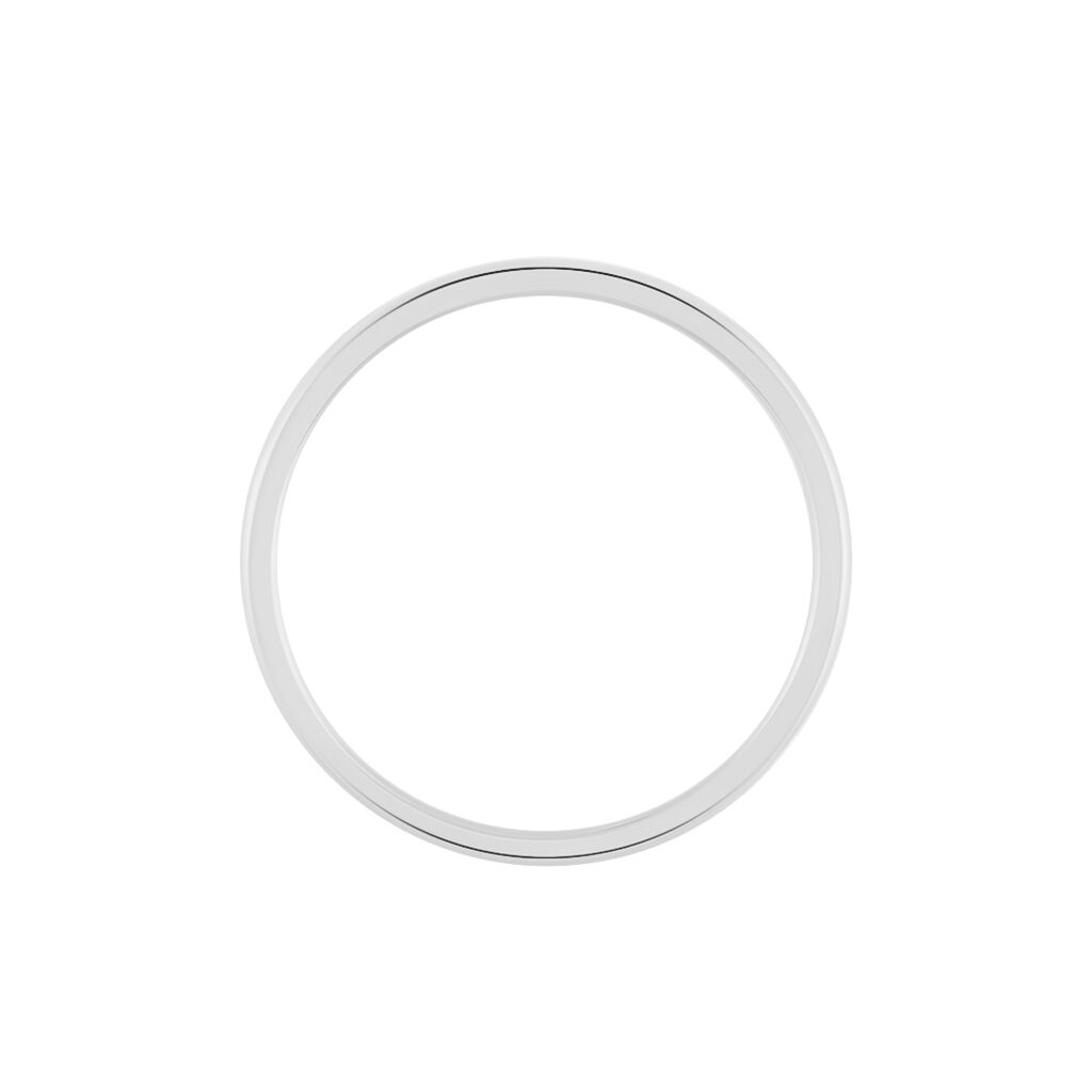 Alliance Aphroditia Demi Jonc Bombé Or Blanc - Spannringe Familie | OROVIVO