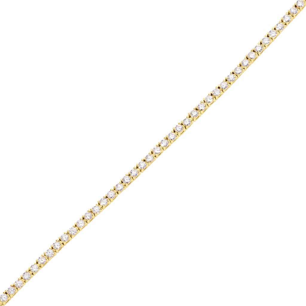 AUREISEL Damen Armband Silber vergoldet 925 Zirkonia Wei&szlig; 4,21 ct