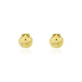 Damen Ohrstecker Silber 925 Vergoldet Muschel - Ohrstecker Damen | OROVIVO