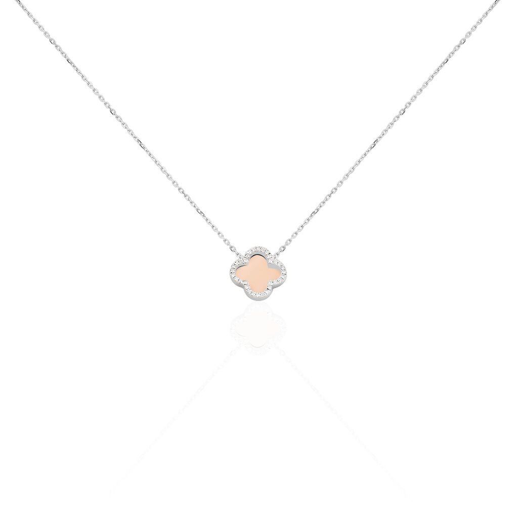 Collier Maylice Or Bicolore Trefle - Spannringe Damen | OROVIVO