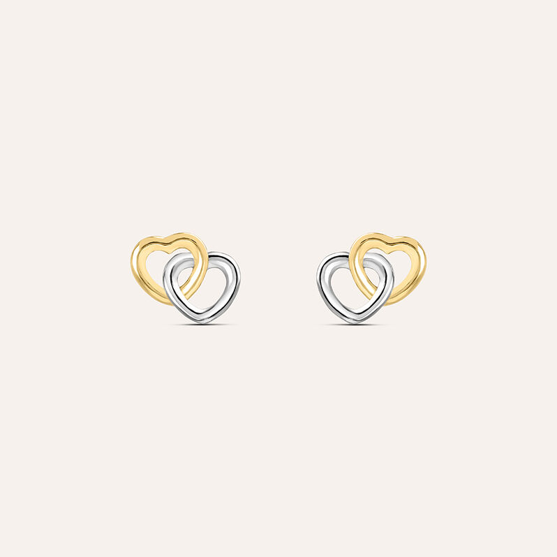 Orecchini Lobo Bon Ton Oro Bicolore - Spannringe Damen | OROVIVO