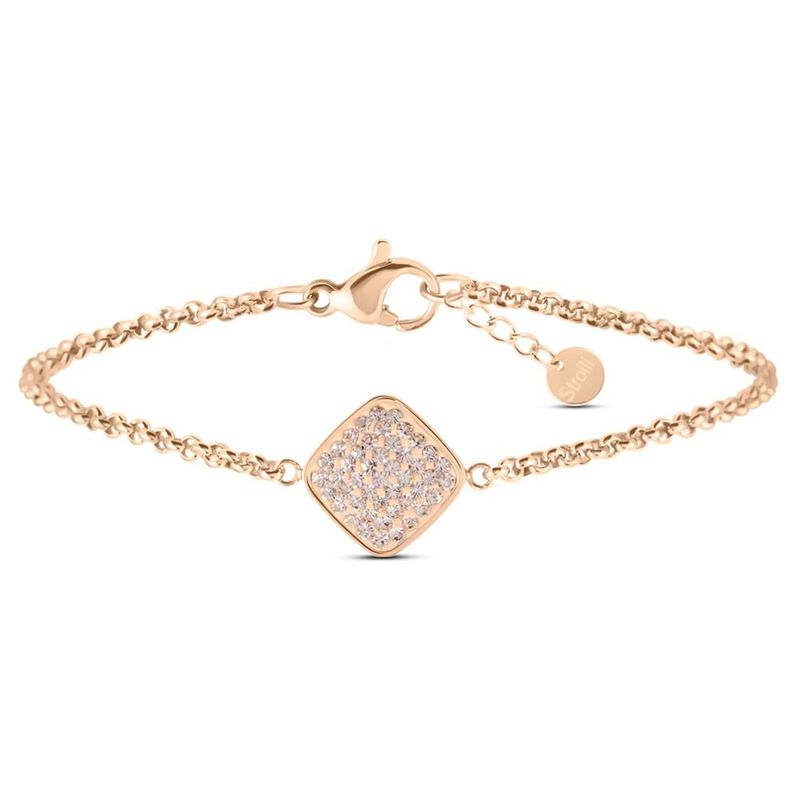 Bracciale Lady Phantasya Acciaio Rosato e Cristalli - Spannringe Damen | OROVIVO