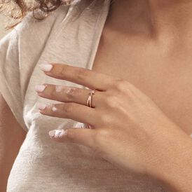 Damenring Roségold 375 Diamanten Ilvia - Ringe mit Edelsteinen Damen | OROVIVO