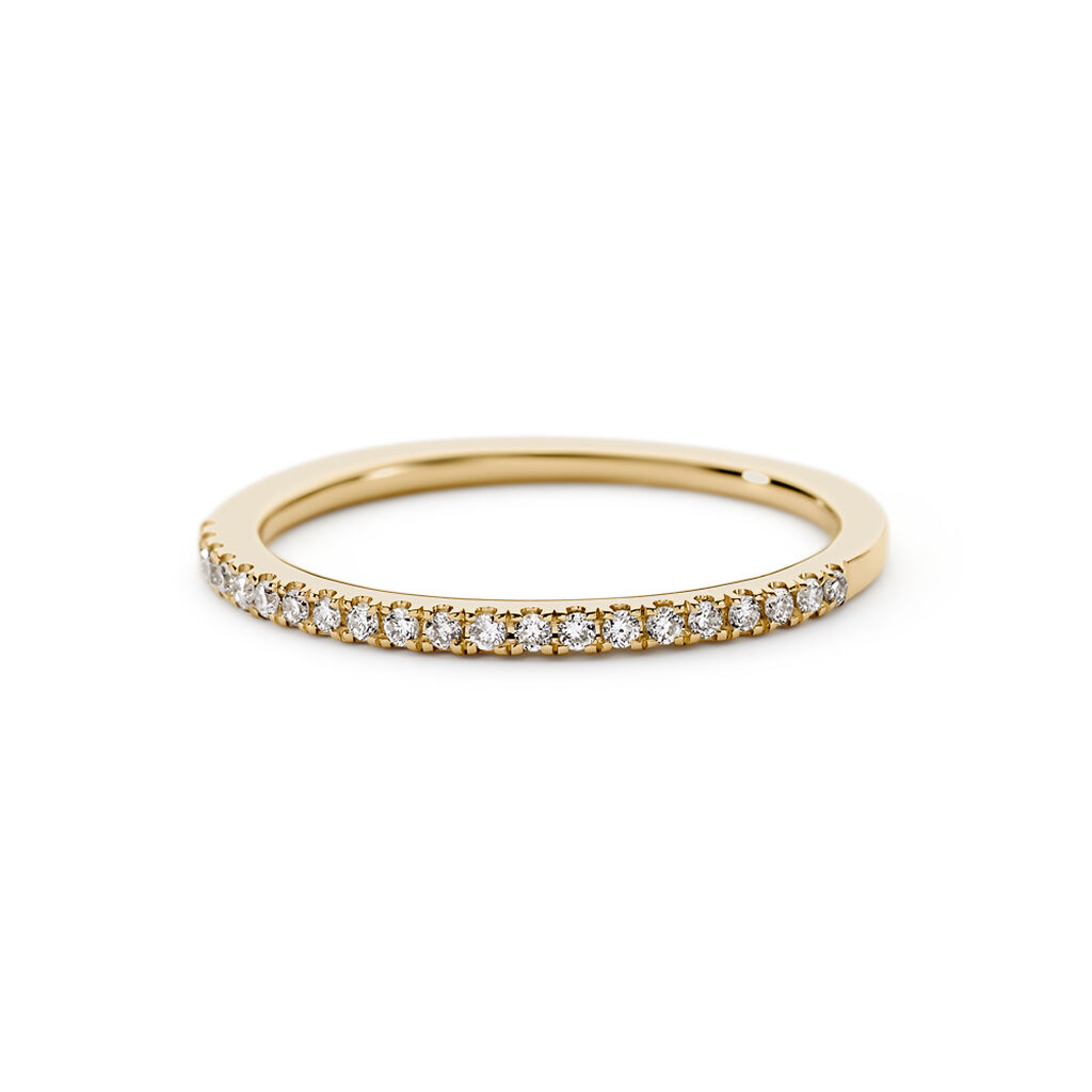 Memo Luisa Damen Ring Gold 375 (9 Karat) Diamant Wei&szlig; 0,100 ct