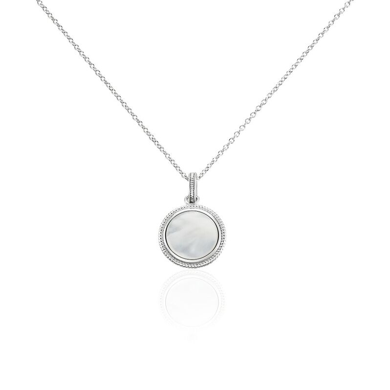 Collier Zea Argent Blanc Nacre - Spannringe Damen | OROVIVO