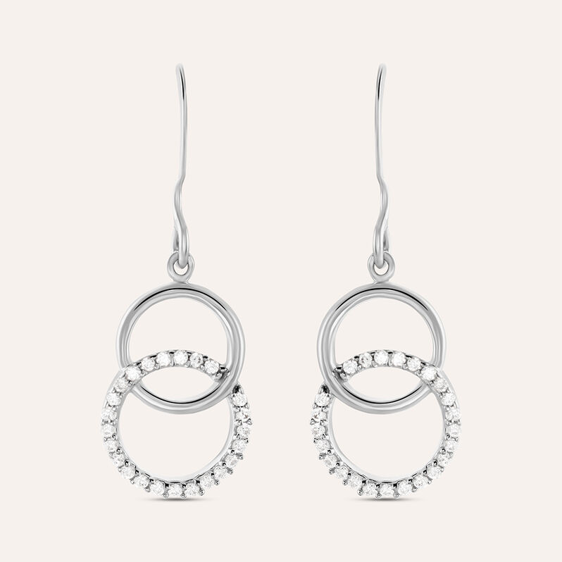 Orecchini Pendenti Silver Shine Argento Rodiato Cubic Zirconia - Spannringe Damen | OROVIVO