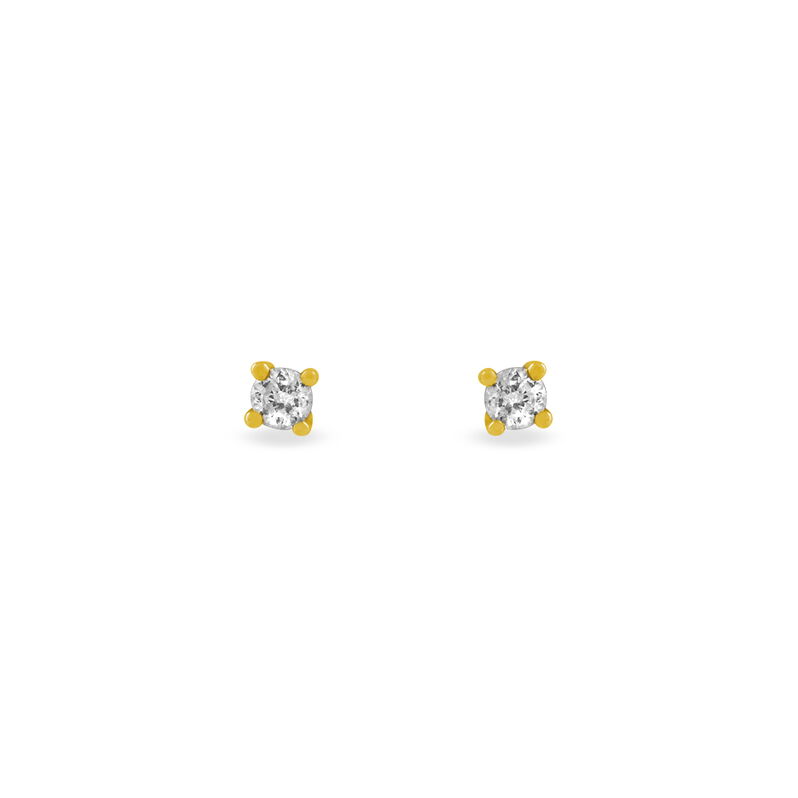 Boucles D'oreilles Puces Clavie Or Jaune Diamant - Spannringe Damen | OROVIVO