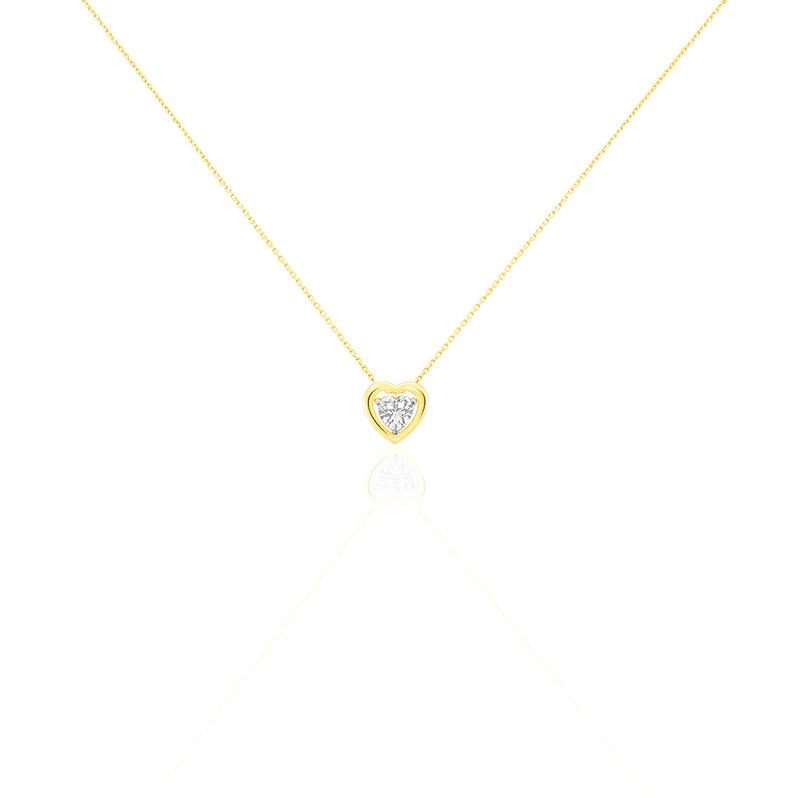 Collier Or Jaune Anastasy Forme Cœur - Spannringe Damen | OROVIVO