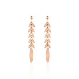 Damen Ohrstecker Lang Silber 925 Rosé Vergoldet  - Ohrstecker lang Damen | OROVIVO