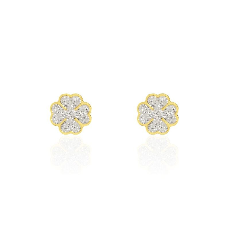 Boucles D'oreilles Puces Or Jaune Gontranie - Spannringe Damen | OROVIVO