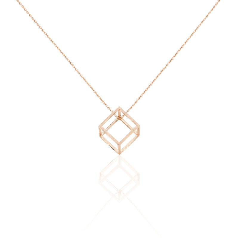 HIJA Damen Collier Silber rosevergoldet 925 Raute - Halsketten Damen | OROVIVO