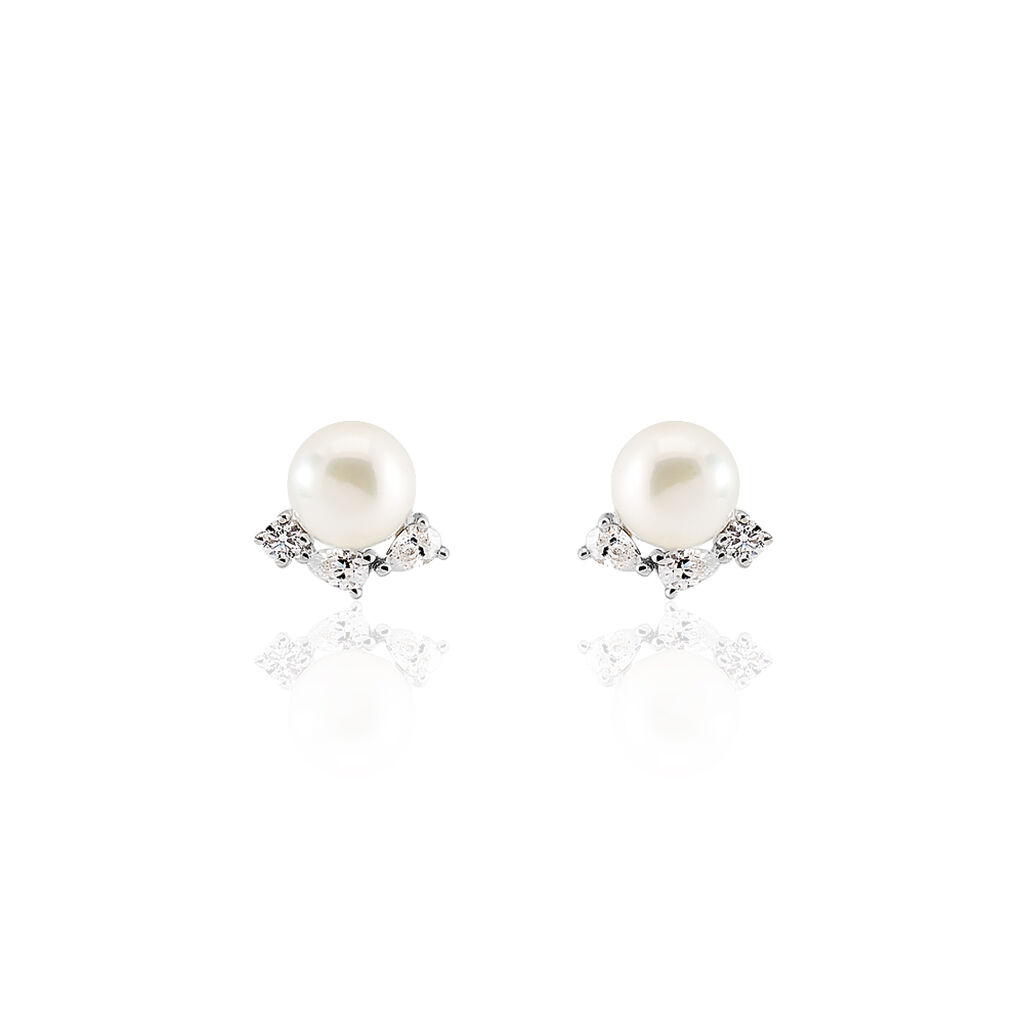 Boucles D'oreilles Alicia Or Weiss - Spannringe Damen | OROVIVO
